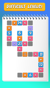 Math Games Cross Match Puzzle