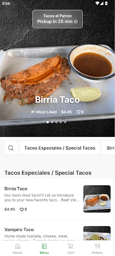 Tacos el Patron Screen 2