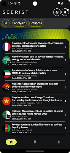 Android application Seerist screenshort