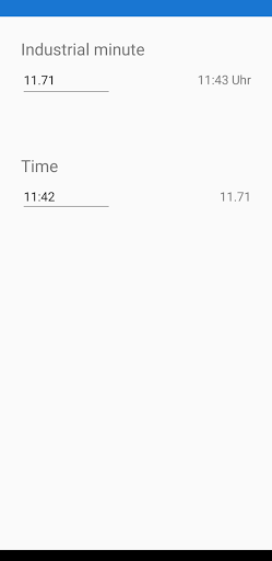 Android application Decimal time converter screenshort