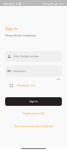Android application Flex Fitness screenshort