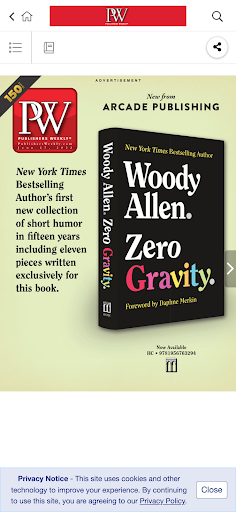 Android application Publishers Weekly screenshort