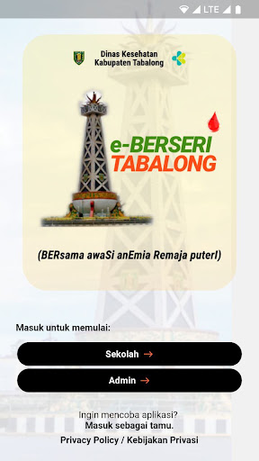 Android application e-BERSERI TABALONG screenshort