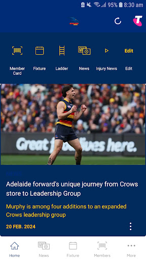 Android application Adelaide Crows Official App screenshort