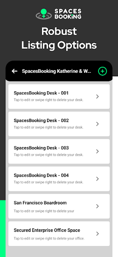 SpacesBooking Screen 2