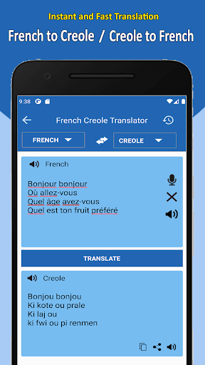 French Creole Translator Screen 2