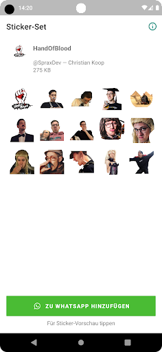 Android application HandOfBlood Sticker screenshort