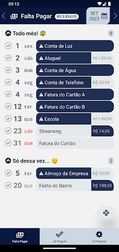 Já Paguei: lembrete de contas Screen 3