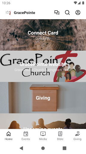 Android application GracePointe Church SBC screenshort