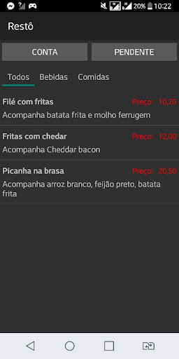 Android application Restô screenshort