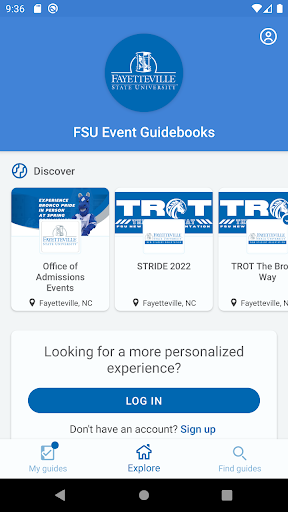Android application FSU Event Guidebooks screenshort