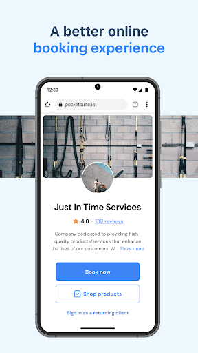 Screenshot of PocketSuite Client Booking App