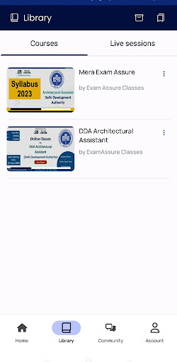 Exam Assure Classes Screen 2