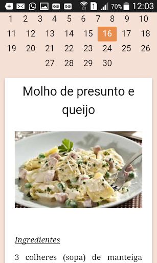 Receitas de molho para massas