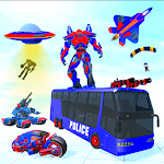 Cover Image of Télécharger Flying Robot Bus Transform 3D 1.7 APK