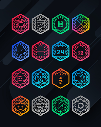 Hexanet - Neon Icon Pack