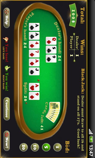 BlackJack Screen 2