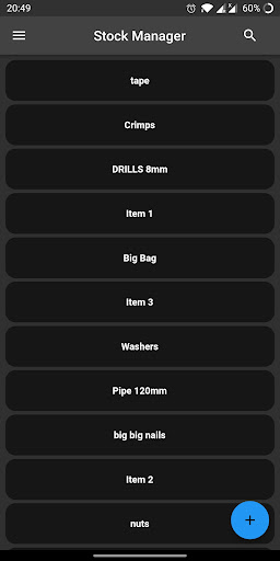 Android application Stock Manager screenshort