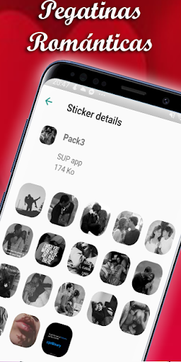Android application Romantic Stickers For whatsapp screenshort