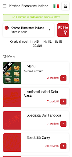 Krishna Ristorante Indiano Screen 2