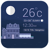 Weather clock widget free icon