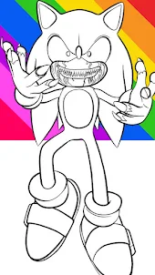 Sonic Färbung Buch Cartoon
