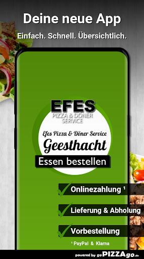 Android application Efes Pizza - Döner Service Gee screenshort