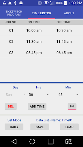 Android application TickSwitch Octo screenshort