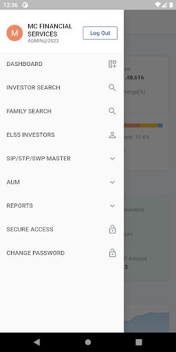 Android application MCFINSERVE screenshort