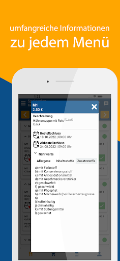 Mahlzeit-Bestellung Screen 3