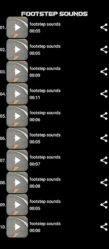 footstep sounds Screen 2