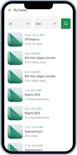 Android application NJI PMP screenshort