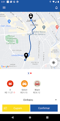 Android application Driver16 passageiro screenshort