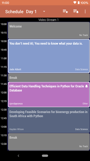 Android application PyConZA 2021 Schedule screenshort