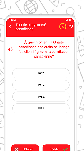 Test de citoyenneté canadienne Screen 3