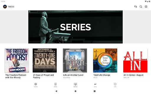 Screenshot of The Worship Center