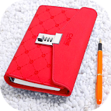 Secret diary with lock icon