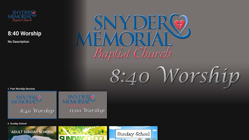 Snyder Memorial Baptist Church Screen 2