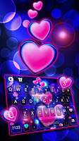 screenshot of Pink Glow Hearts Theme