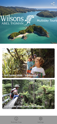 Android application Wilsons Abel Tasman screenshort