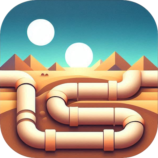 Desert Pipes: Plumber Puzzle Logo