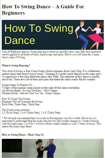 How to Swing Dance Screen 2