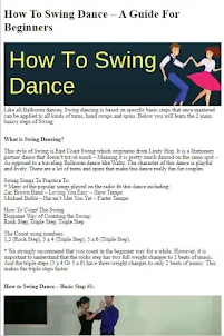 How to Swing Dance
