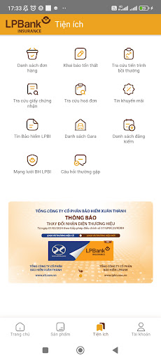 Bảo hiểm LPBank Screen 2