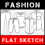 NEW Fashion Flat Sketches 2017 icon