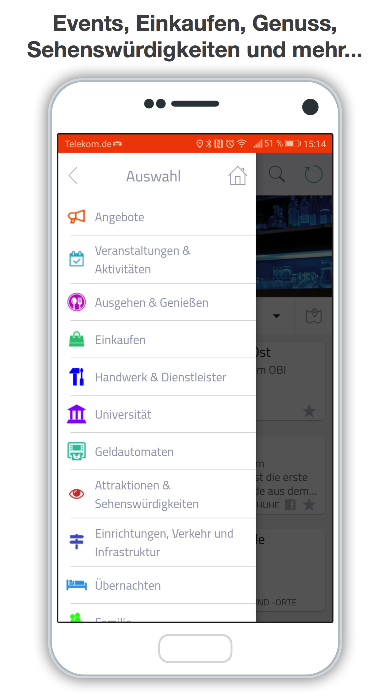 Android application Erlangen Stadt und Land screenshort