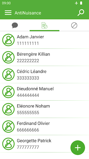 Bloquer appels et SMS entrants Capture d'Écran de l'Application Android 1
