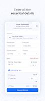 screenshot of Estimate Generator - Zoho