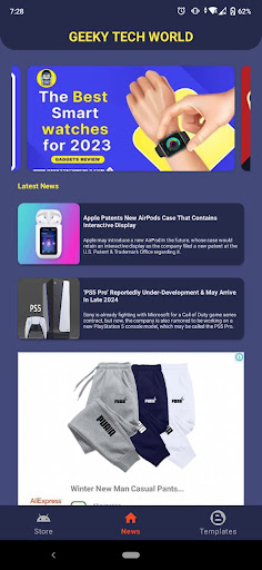Android application Geeky Tech World screenshort