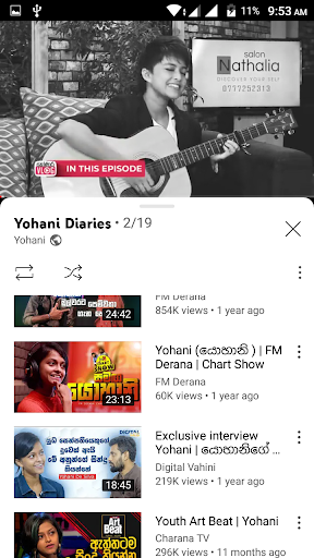 yohani gana video clips
